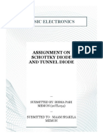 Assignment of Be (Schotkky Diode and Tunnel Diodes) by Bisma Pari Memon