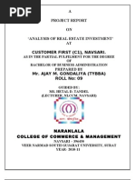 Download Project on Real Estate investment by Ajay SN53606675 doc pdf