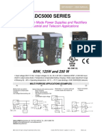Adc5000 Series: AC/DC Switch Mode Power Supplies and Rectifiers For Industrial and Telecom Applications