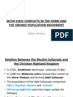 Inter State Conflicts in The Horn and The Oromo Population Movement