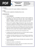 METHOD STATEMENT FOR INSTALLATION OF Light Fixtures 02 | PDF | Lighting ...