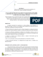 6.1 Evaluación de Proceso en El Proyecto de Investigación Sobre La Historia de La Educación Social