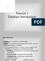 Tutorial 3 Database Introduction