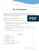 Hyperbolic Functions