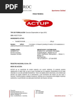 Ficha Técnica del Insecticida Toretto | PDF | Agua | Alimentos