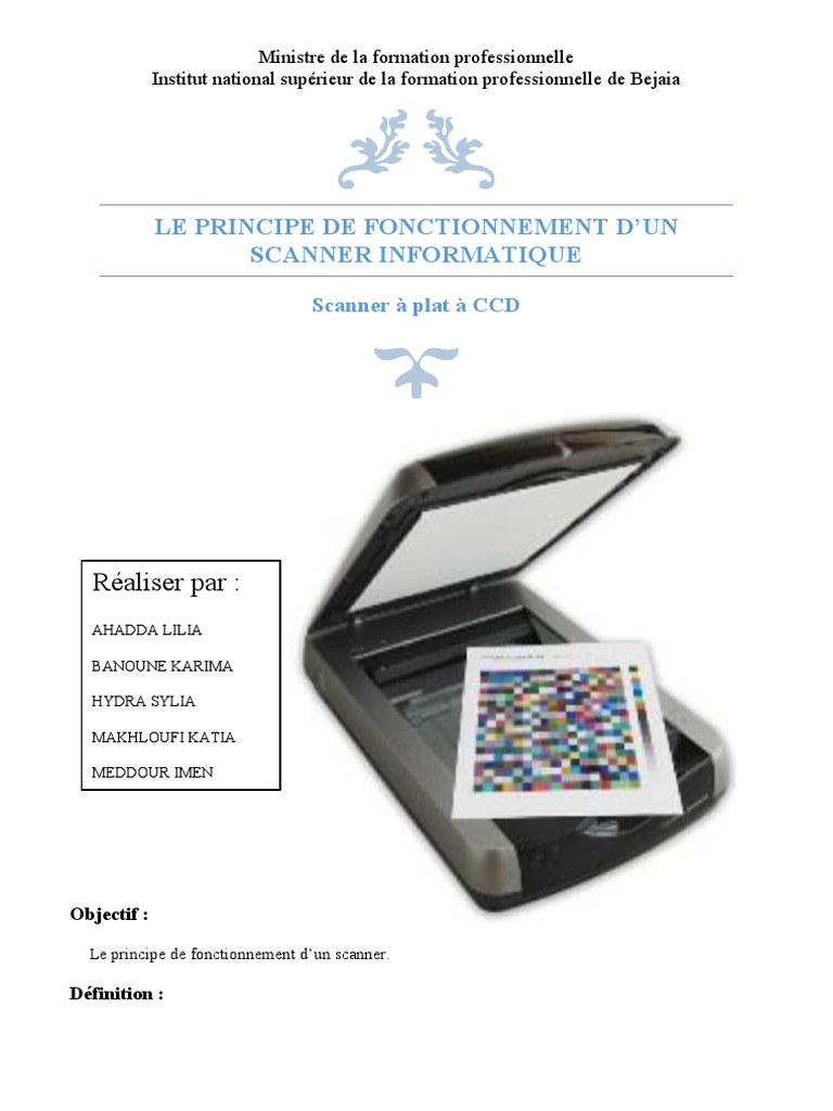 Principe de fonctionnement du scanner | PDF | Scanner (informatique ...