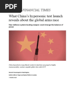 FT - China Hypersonic WPNS Balance