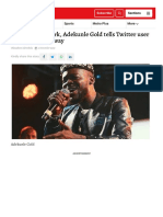 Don't Go and Work, Adekunle Gold Tells Twitter Use