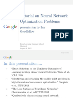 Tutorial On Neural Network Optimization Problems: Presentation by Ian Goodfellow