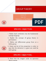 Group Theory: Lesson 4,4 Ged 102 Mathematics in The Modern World
