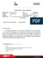 Experiment Title: Array Operations