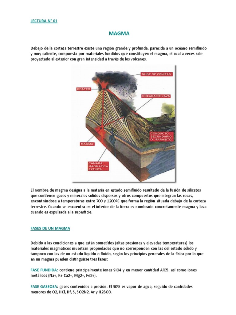Magma: Formación y Tipos Detallados | PDF | Magma | Roca ígnea