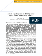 Autoría y participación en el Código penal vigente y en el futuro Código penal  - CEREZO MIR