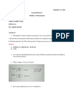 September 21, 2021 General Physics 1 Module 1: Measurement: Answer