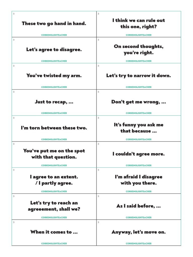 Common English Phrases for Agreement | PDF | Syntax | Linguistics