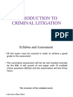 Introduction To Criminal Litigation