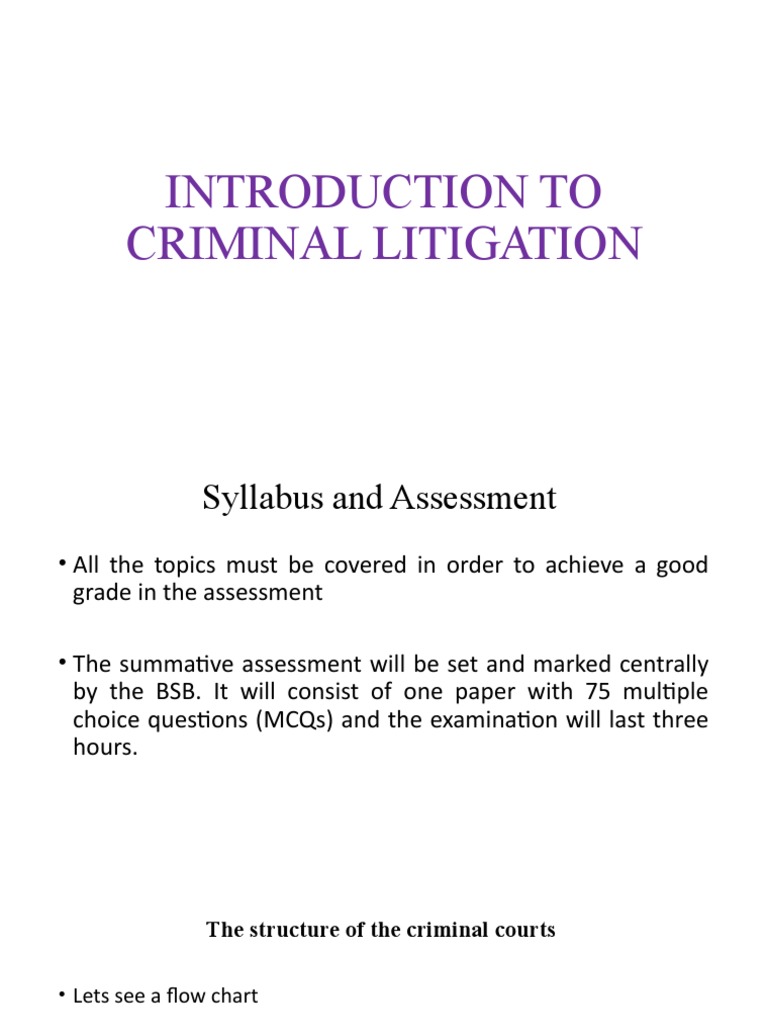 Overview of Criminal Litigation Process | PDF | Judge | Government ...