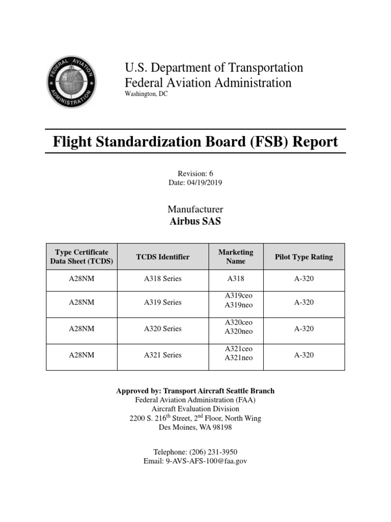 Flight Standardization Board (FSB) Report: U.S. Department of ...