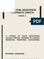 Ley de Ohm, Resistencia y Corriente Directa