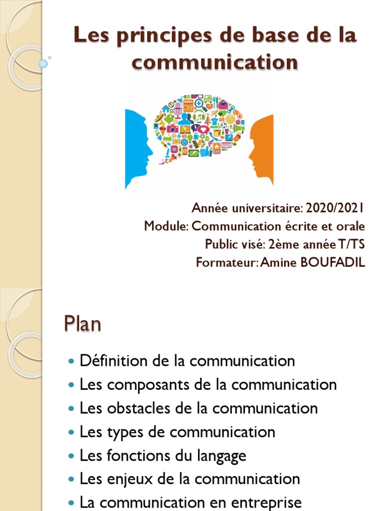 Principes de base de la communication | PDF | la communication | Média ...