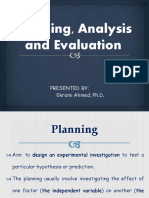 Planning, Analysis and Evaluation.