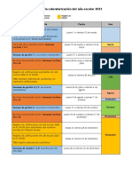 Calendarizacion Año Escolar 2021