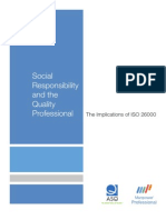 Social Responsibility and The Quality Professional: The Implications of ISO 26000