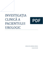 Investigatia Clinica A Pacientului Urologic