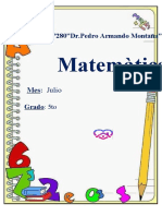 Matemática 5to - Actividades para aprender en casa