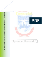 Reglamento de Evaluacion y Rendmiento Academico 2015