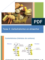 3. Carbohidratos en alimentos