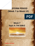 Midterm Period (Week 7 To Week 12)