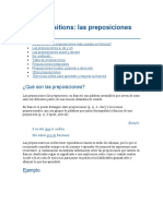 Les Prépositions