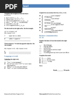 Starter Progress Test Unit 3