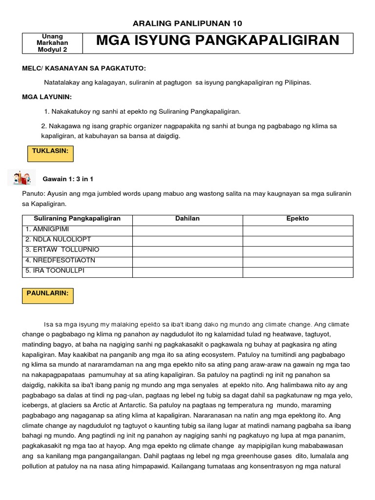 AP 10 Modyul 2 | PDF