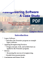 Reengineering Software A Case Study: Department of Computer Science Montana State University