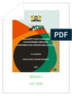 Edition Ii JULY 2020: Road Safety Policy Guidelines For Government Ministries, Departments and Agencies (Mdas) in Kenya