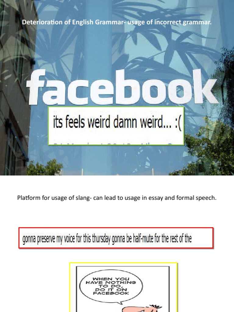 Impact of Facebook on English Skills | PDF | Language Arts & Discipline ...