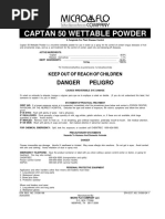 Captan 50 Wettable Powder: Danger Peligro