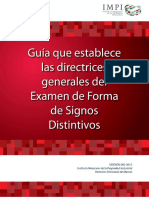 Guía. Directrices Generales Del Examen de Forma de Signos Distintivos - IMPI