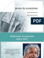 Balanceo de Ecuaciones