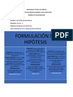 Formulación de Hipótesis