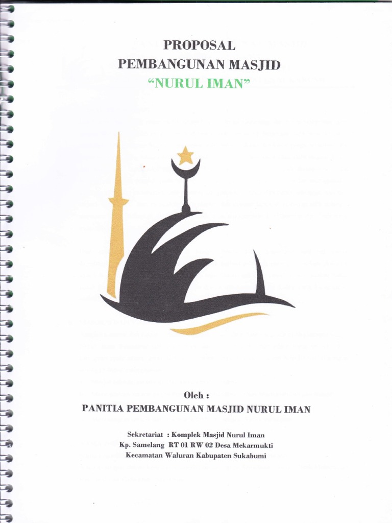 Proposal Renovasi Masjid Nurul Iman | PDF