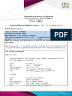 Activity Guide and Evaluation Rubric - Unit 1 - Task 1 - Pre-Knowledge Activity