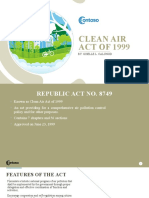 Clean Air ACT OF 1999: By: Giselle L. Calunod