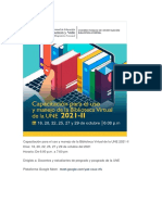 Afiche de Capacitación Biblioteca Virtual 2021-II (1)