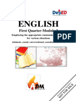 English: First Quarter-Module 3