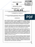 Decreto 1211 Del 13 de Julio de 2018