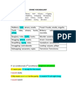 Crime Vocabulary and If...... Conditional