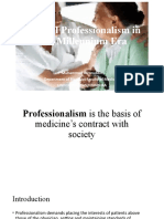 Medical Professionalism in The New Millennium Era